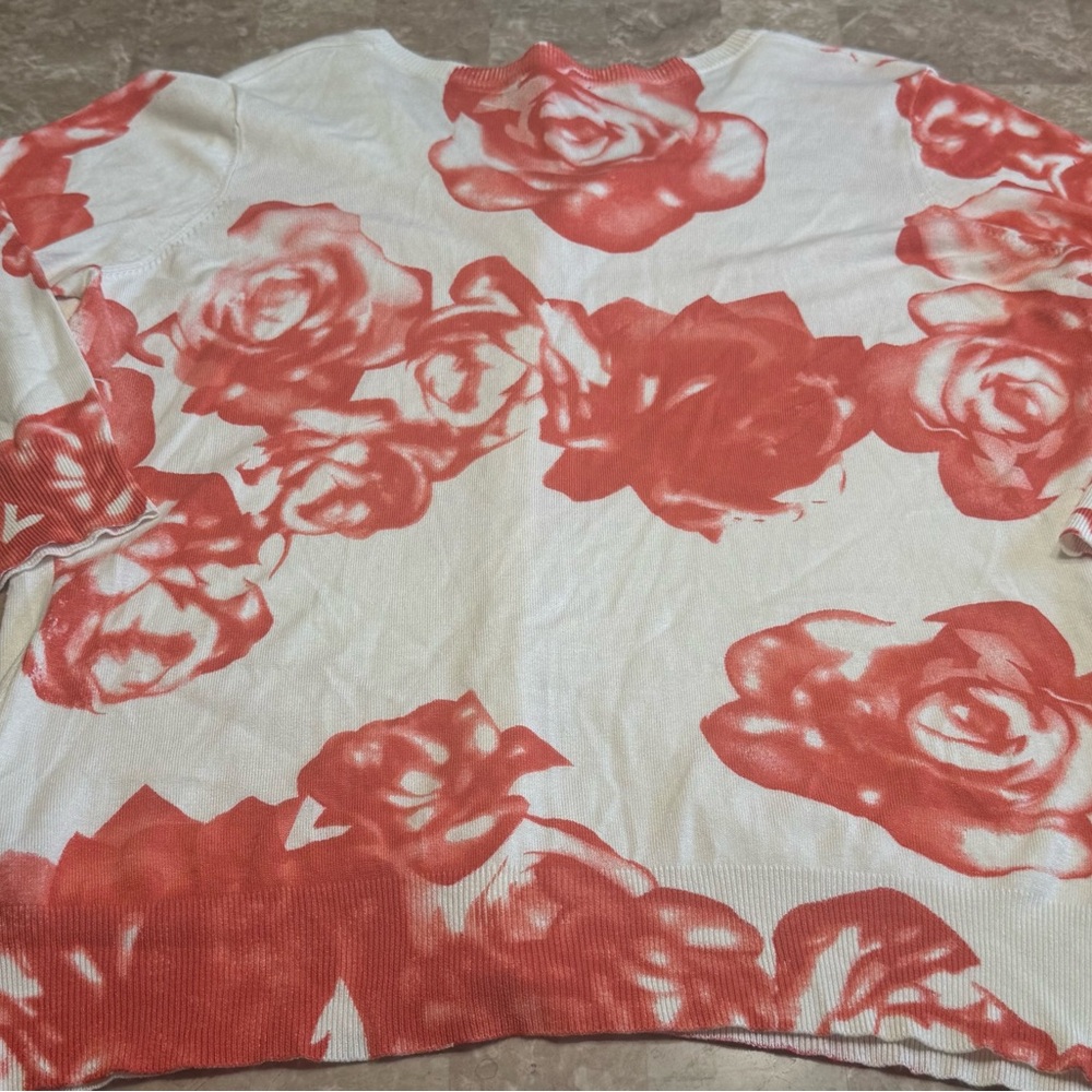 Cyrus Women's Floral Rhinestone Cardigan - Size XL - Picture 9 of 9